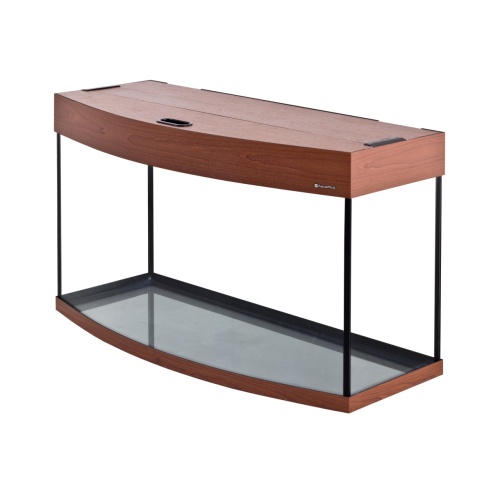 Детальная картинка Аквариум AquaPlus LUX LED Ф115 итальянский орех (81х36х49 см) стекло 6 мм, фигурный, 98 л., аквар. коврик