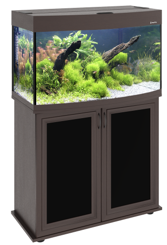 Детальная картинка Аквариум AquaPlus LUX LED Ф115 венге (81х36х49 см) стекло 6 мм, фигурный, 98 л., аквар. коврик фото 5
