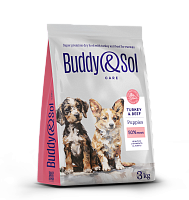 Картинка анонса Buddy&Sol CARE STERILIZED сухой корм суперпремиBuddy&Sol CARE PUPPY сухой корм суперпремиум-класса с индейкой и говядиной для щенков всех пород 3кг