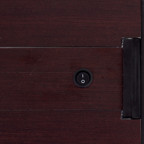 Детальная картинка Аквариум AquaPlus LUX Ф115 махагон (81х36х49 см) стекло 6 мм, фигурный, 98 л., с лампами Т8 2х18Вт, аквар. коврик фото 4