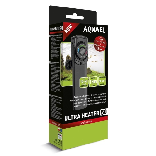 Детальная картинка Нагреватель AQUAEL ULTRA HEATER 50 Вт для аквариума 15 - 50 л (пластиковый, регулируемый)
