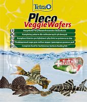 Корм Tetra Pleco Veggie Wafers 15 г (сашет), пластинки для травоядных донных рыб, с цукини