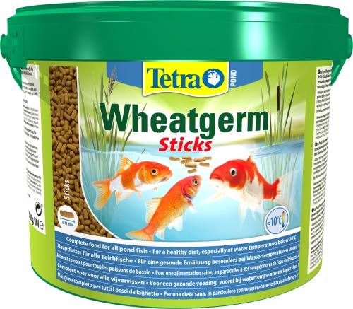 Детальная картинка Корм Tetra Pond Wheatgerm Sticks 10 л, палочки для кормления прудовых рыб при температурах ниже 10 градусов фото 2