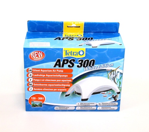 Детальная картинка Компрессор Tetra APS 300 для аквариума 120 - 300 л (300 л/ч, 4.5 Вт, 2 канала, регулируемый), белый фото 3