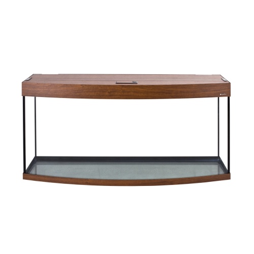 Детальная картинка Аквариум AquaPlus LUX LED Ф245 орех (121х41х61 см) стекло 8 мм, фигурный, 213 л., аквар. коврик фото 2