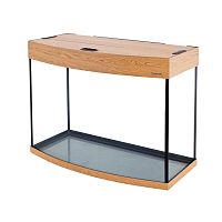 Картинка анонса Аквариум Ф-105 LUX LED (71х36х56 см) стекло 6 мм, дуб, 99 л., аквар. коврик