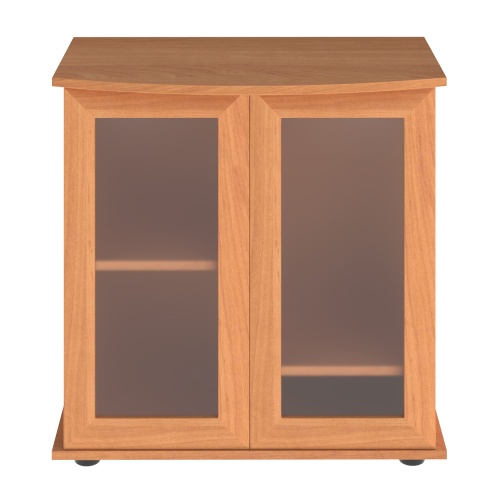 Детальная картинка Подставка AquaPlus фигурная 70 (71x36/30x72 см) две дверки МДФ со стеклом, бук, в коробке, подходит для модели аквариума LUX Ф105 фото 2