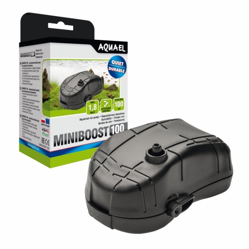 Детальная картинка Компрессор AQUAEL MINIBOOST 100 для аквариума до 100 л (100 л/ч, 1.8 Вт, 1 канал, регулируемый) фото 2