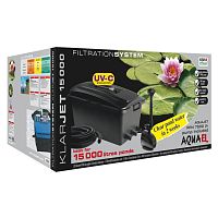 Картинка анонса Фильтрационный комплект AQUAEL KLARJET UV 15000 для пруда до 15000 л (проточный фильтр, насос PFN ECO 8000, стерилизатор UV PS 11 Вт)