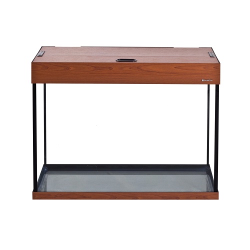 Детальная картинка Аквариум  AquaPlus LUX LED П100 итальянский орех (71х31х56 см) стекло 6 мм,  прямоугольный, 92 л., аквар. коврик фото 2