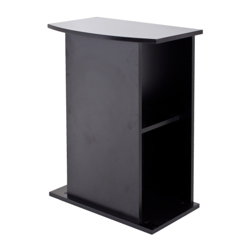 Детальная картинка Подставка AquaPlus Ф50 черная (51х32/26х72 см) фигурная, без дверки, в коробке, подходит для модели аквариума STD Ф50