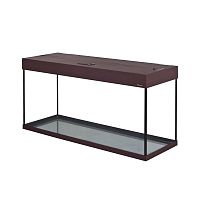 Картинка анонса Аквариум AquaPlus LUX LED П264 махагон (121х41х61 см) стекло 8 мм, прямоугольный, 237 л., аквар. коврик
