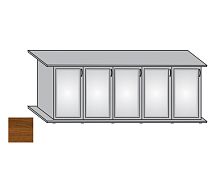 Картинка анонса Подставка AquaPlus 200 (201*51*71 см) с пятью дверками МДФ со стеклами, орех, собранная, подходит для модели аквариума LUX П700