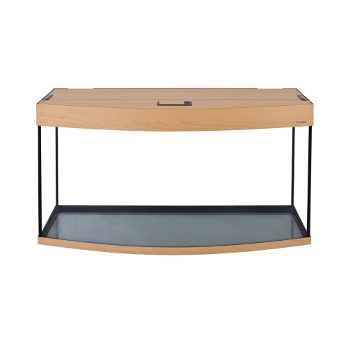 Детальная картинка Аквариум AquaPlus LUX LED Ф170 бук (101х41х56 см) стекло 6/8 мм, фигурный, 161 л., со светодиодным модулем AQUAEL LEDDY TUBE Retro Fit Sunny 1х17 W / 928 мм, аквар. коврик фото 2