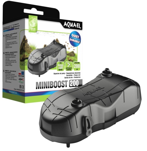 Детальная картинка Компрессор AQUAEL MINIBOOST 200 для аквариума 150 - 200 л (200 л/ч, 2.4 Вт, 2 канала, регулируемый) фото 5