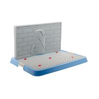 Картинка анонса Туалет для собак ZooOne со стенкой  50х38х28 см малый (СИНИЙ)