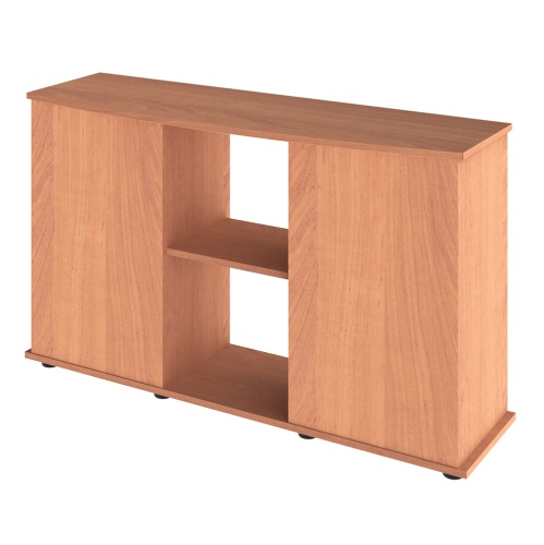 Детальная картинка Подставка AquaPlus фигурная 120 (121х41/32х72 см) две дверки ДСП, бук, в коробке, подходит для модели аквариума LUX Ф245