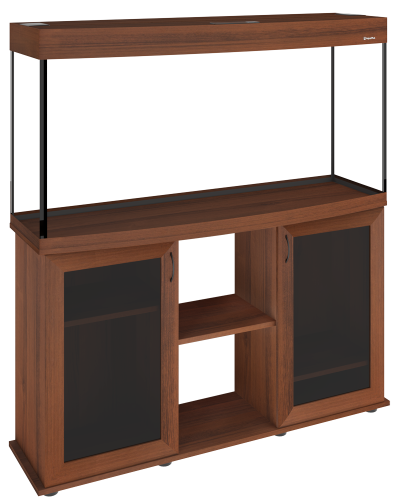 Детальная картинка Аквариум AquaPlus LUX LED Ф245 орех (121х41х61 см) стекло 8 мм, фигурный, 213 л., аквар. коврик фото 7