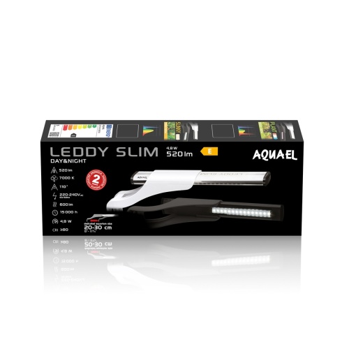 Детальная картинка Светодиодный светильник LEDDY SLIM 4.8W SUNNY DAY&NIGHT белый, для аквариумов 20-30 см