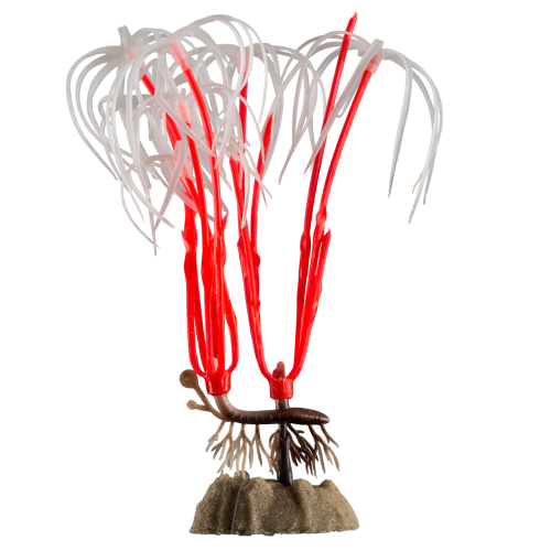 Детальная картинка Растение флуоресцирующее GloFish М 21 см оранжевое (меняет цвет в УФ-свете)