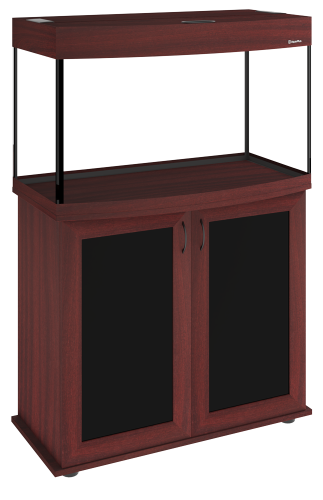 Детальная картинка Аквариум AquaPlus LUX LED Ф115 махагон (81х36х49 см) стекло 6 мм, фигурный, 98 л., аквар. коврик фото 5