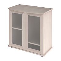 Картинка анонса Подставка AquaPlus фигурная 70 (71x36/30x72 см) две дверки МДФ со стеклом, выбеленный дуб, в коробке, подходит для модели аквариума LUX Ф105