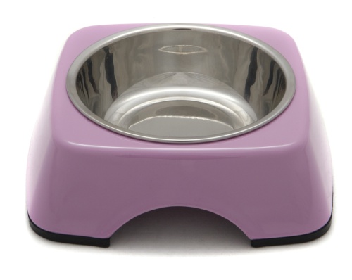 Детальная картинка Миска COMFY MELAMINA 02 М (17,5х6,5 см) квадрат розовая