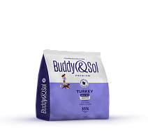 Картинка анонса Buddy&Sol PREMIUM SENSITIVE Полнорационный сухой корм премиум-класса с индейкой для взрослых собак средних и крупных пород. Чувствительное пищеварение 1,8кг