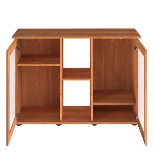 Детальная картинка Подставка AquaPlus 100 (101*41*72 см) две дверки МДФ со стеклом, ольха, в коробке, подходит для модели аквариума LUX П200 фото 3