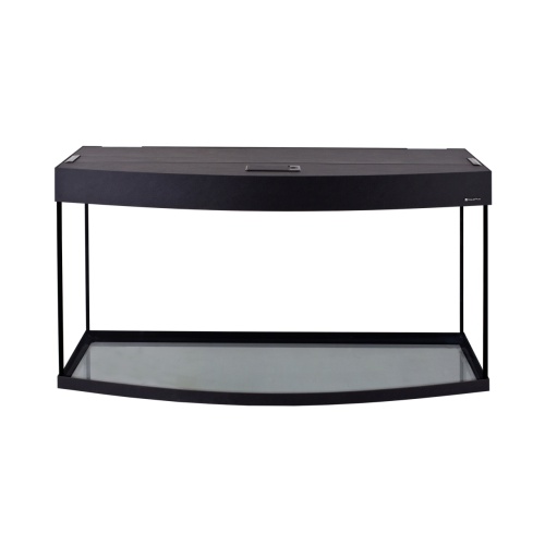 Детальная картинка Аквариум AquaPlus LUX LED Ф170 черный (101х41х56 см) стекло 6/8 мм, фигурный, 161 л., со светодиодным модулем AQUAEL LEDDY TUBE Retro Fit Sunny 1х18 W / 928 мм, аквар. коврик фото 2