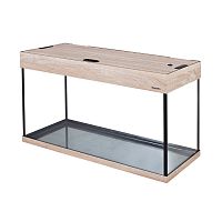 Картинка анонса Аквариум AquaPlus LUX П120 дуб сонома (81х36х49 см) стекло 6 мм, прямоугольный, 105 л., с лампами Т8 2х18 Вт, аквар. коврик