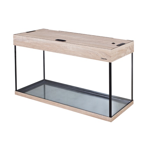 Детальная картинка Аквариум AquaPlus LUX П120 дуб сонома (81х36х49 см) стекло 6 мм, прямоугольный, 105 л., с лампами Т8 2х18 Вт, аквар. коврик