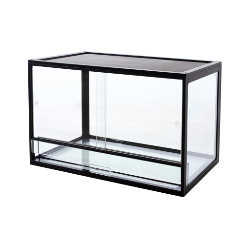Детальная картинка Террариум профильный AquaPlus PROFI 96 (60х40х40 см) стекло: стенки 5 мм, дно 8 мм, черный