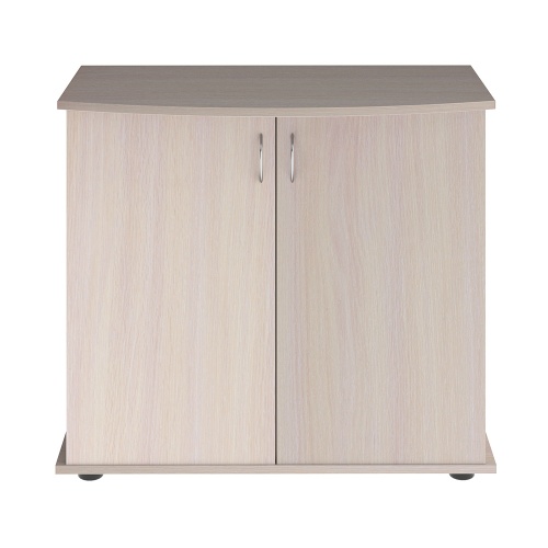 Детальная картинка Подставка AquaPlus фигурная 80 (81x36/28x72 см) две дверки ДСП, выбеленный дуб, в коробке, подходит для модели аквариума LUX Ф115 фото 7