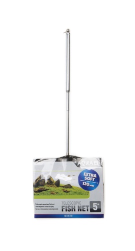 Детальная картинка Сачок для рыбы AQUAEL TELESCOPIC FISH NET 5" / 120х95 мм, с телескопической ручкой