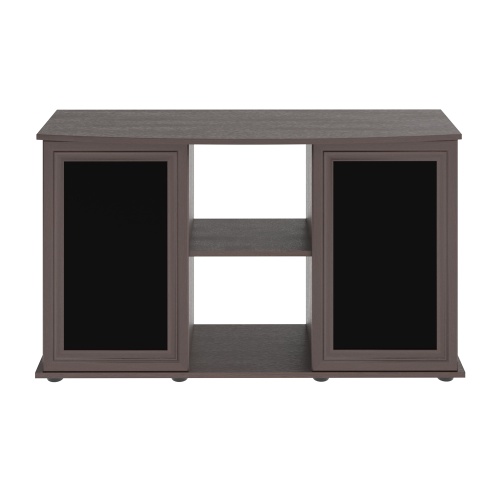 Детальная картинка Подставка AquaPlus фигурная 120 (121х41/32х72 см) две дверки МДФ со стеклом, венге, в коробке, подходит для модели аквариума LUX Ф245 фото 2