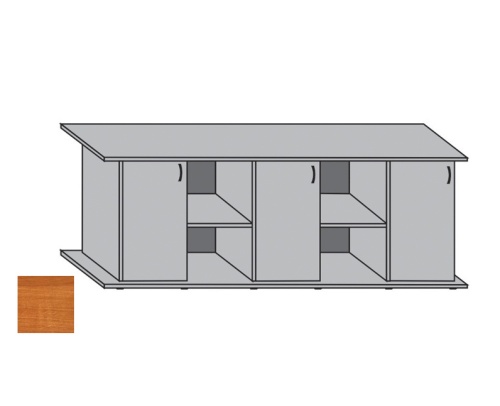 Детальная картинка Подставка AquaPlus 200 (201*51*71 см) с тремя дверками ДСП, ольха, собранная, подходит для модели аквариума LUX П700