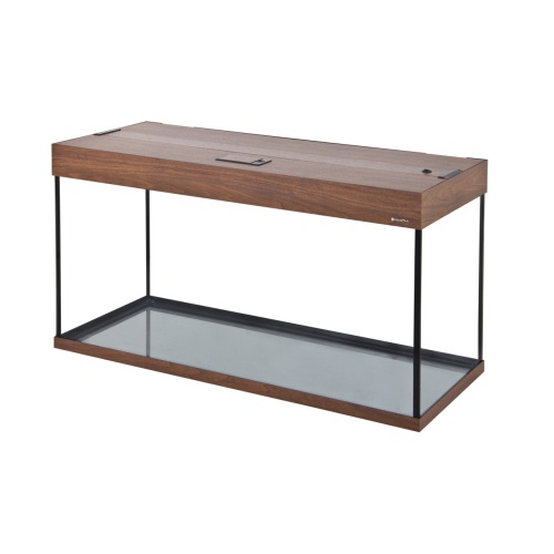 Детальная картинка Аквариум AquaPlus LUX LED П264 орех (121х41х61 см) стекло 8 мм, прямоугольный, 237 л., аквар. коврик