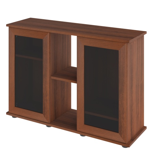 Детальная картинка Подставка AquaPlus 100 (101*41*72 см) две дверки МДФ со стеклом, орех, в коробке, подходит для модели аквариума LUX П200