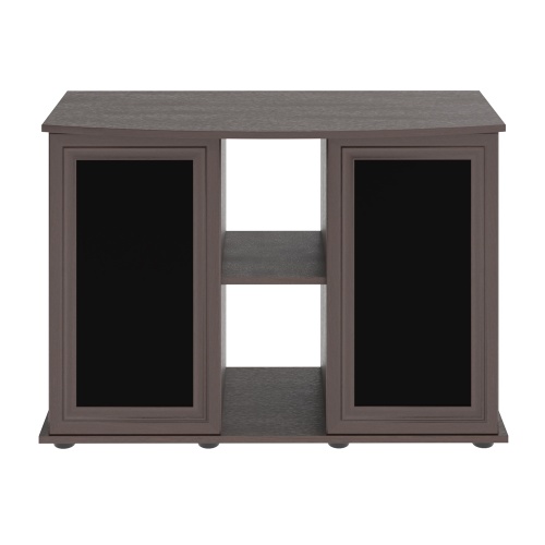 Детальная картинка Подставка AquaPlus фигурная 100 (101х42/33х72 см) две дверки МДФ со стеклом, венге, в коробке, подходит для модели аквариума LUX Ф170 фото 3