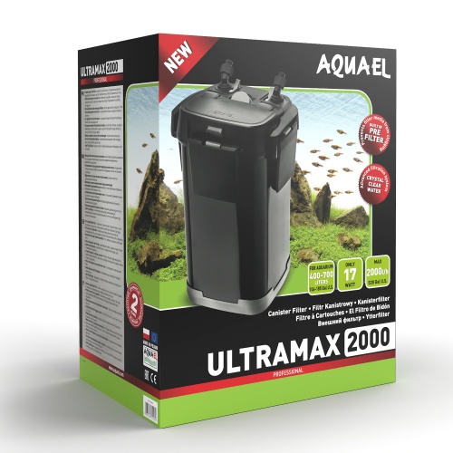 Детальная картинка Внешний фильтр AQUAEL ULTRAMAX 2000 для аквариума 400 - 700 л (2000 л/ч, 17 Вт) / Фильтр для аквариума