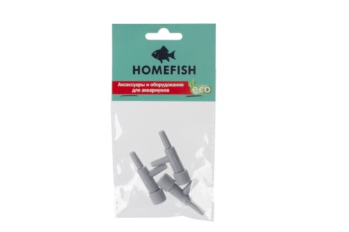 Детальная картинка Краник Homefish для шланга 4/6мм (уп.3шт) 