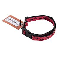 Картинка анонса Ошейник RichPet Лапки 20 мм ( обхват шеи 33-60 см), красный