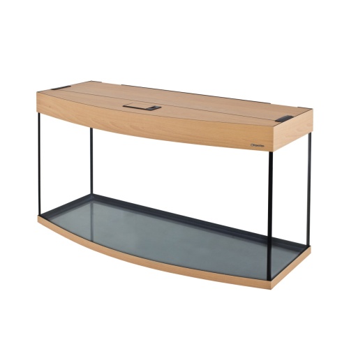 Детальная картинка Аквариум AquaPlus LUX LED Ф170 бук (101х41х56 см) стекло 6/8 мм, фигурный, 161 л., со светодиодным модулем AQUAEL LEDDY TUBE Retro Fit Sunny 1х17 W / 928 мм, аквар. коврик