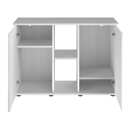 Детальная картинка Подставка AquaPlus 100 (101*41*72 см) две дверки ДСП, белое дерево, в коробке, подходит для модели аквариума LUX П200 фото 3