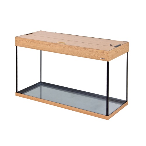 Детальная картинка Аквариум AquaPlus LUX П150 дуб (91х36х56 см) стекло 6мм, 141 л., прямоугольный, с лампами Т8 2х25 Вт, аквар. коврик