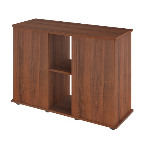 Детальная картинка Подставка AquaPlus фигурная 100 (101х42/33х72 см) две дверки ДСП, орех, в коробке, подходит для модели аквариума LUX Ф170