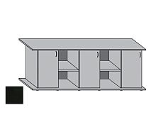 Картинка анонса Подставка AquaPlus 200 (201*51*71 см) с тремя дверками ДСП, черная, собранная, подходит для модели аквариума LUX П700