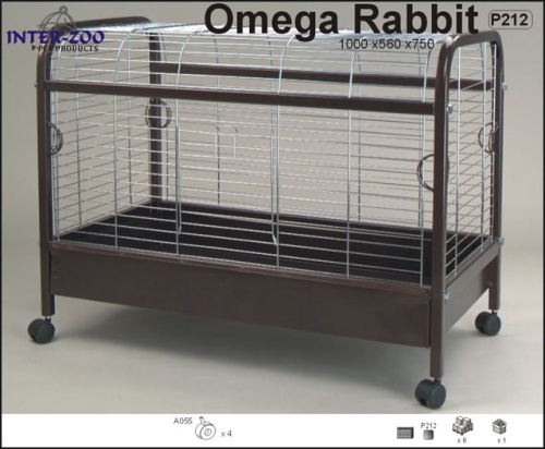 Детальная картинка Клетка InterZoo  P-212 OMEGA KROLIK (1000х560х750мм), для грызунов, без комплектации фото 2