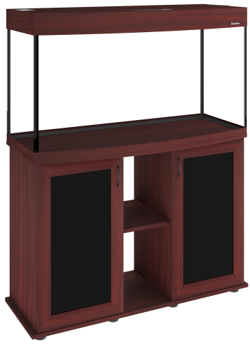 Детальная картинка Аквариум AquaPlus LUX Ф170 махагон (101х41х56 см) стекло 6/8 мм, фигурный, 161 л., с лампами Т8 2х30 Вт, аквар. коврик фото 6